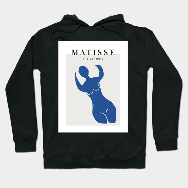 Matisse the blue woman scandivian art print Hoodie by GraphicO